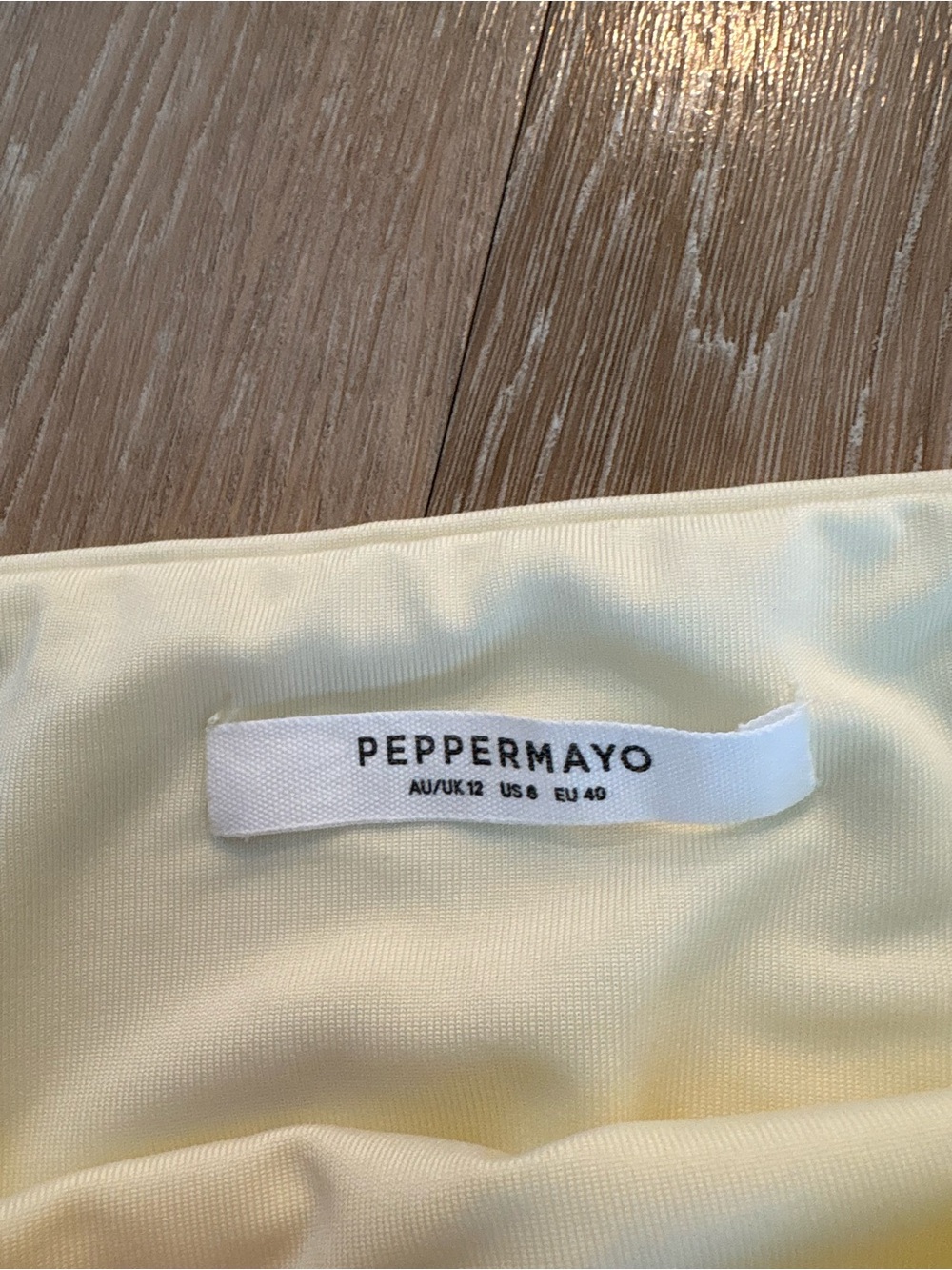 Peppermayo Cream Maxi Skirt - Sleek Straight Silhouette - Picture 3 of 3